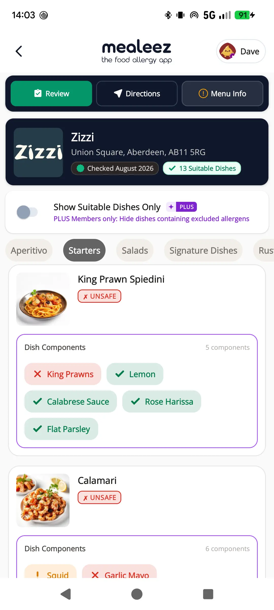Allergy Free Dining