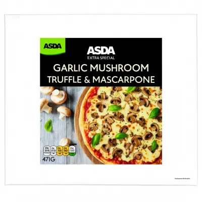 Asda Extra Special Garlic Mushroom Truffle & Mascarpone Sourdough Pizza 471G