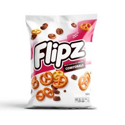 Flipz Mega Bag Milk Chocolate Coated Pretzel Snacks 150G