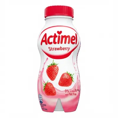 Actimel Strawberry 0% Added Sugar Fat Free Yoghurt Drink