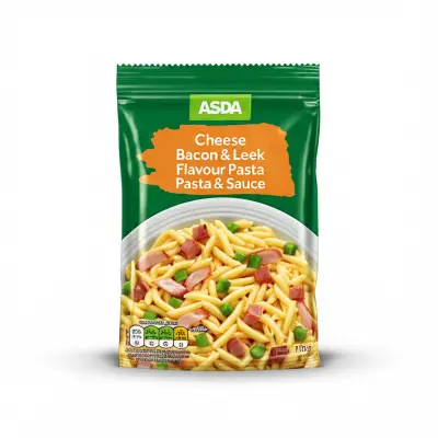 Asda Cheese, Bacon & Leek Flavour Pasta & Sauce 110G