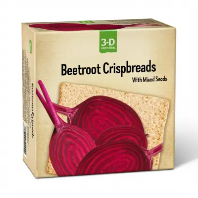 Beetroot Crispbreads With Mixed Seeds