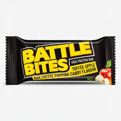 Battle Bites High Protein Bar Toffee Apple Popping Candy Flavour