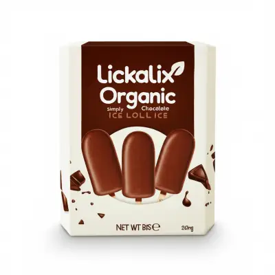 Lickalix Organic Simply Chocolate Ice Lollies