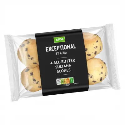 Exceptional By Asda 4 All-Butter Sultana Scones