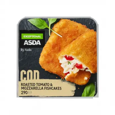 Exceptional By Asda Cod, Roasted Tomato & Mozzarella Fishcakes 290G