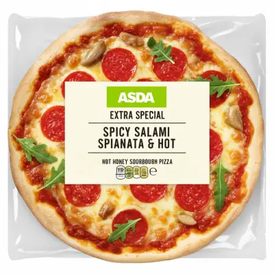 Asda Extra Special Spicy Salami Spianata & Hot Honey Sourdough Pizza 465G