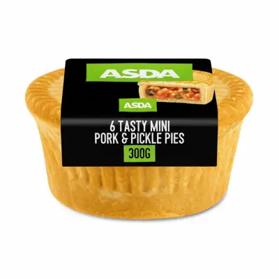 Asda 6 Tasty Mini Pork & Pickle Pies 300G