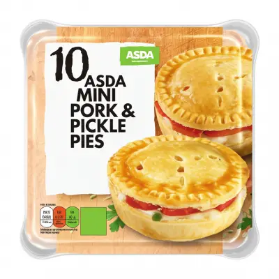 Asda 10 Mini Pork & Pickle Pies