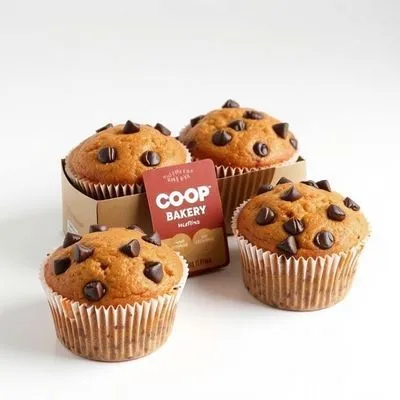Co-Op Bakery 4 Chocolate Chunk Muffins