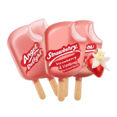 Angel Delight Strawberry & Vanilla Ice Cream Sticks