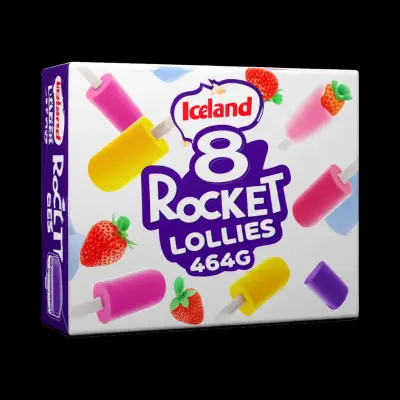Iceland 8 Rocket Lollies 464G