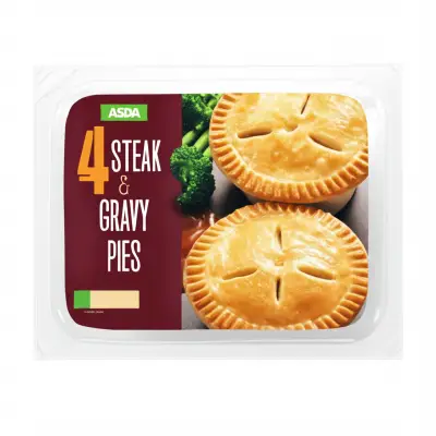 Asda 4 Steak & Gravy Pies