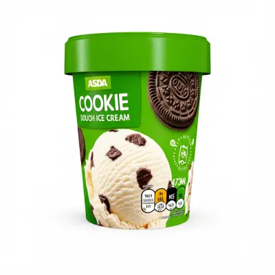 Asda Cookie Dough Ice Cream 473Ml