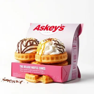 Askeys The Deluxe Waffle 6 Sprinkled Dipped Cones