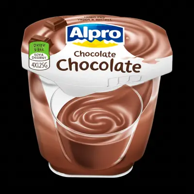Alpro Chocolate Dairy Free Vegan Soya Dessert 4X125G