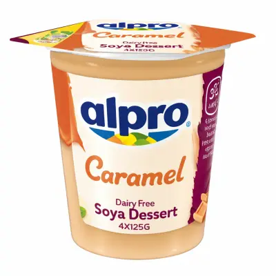 Alpro Caramel Dairy Free Vegan Soya Dessert 4X125G