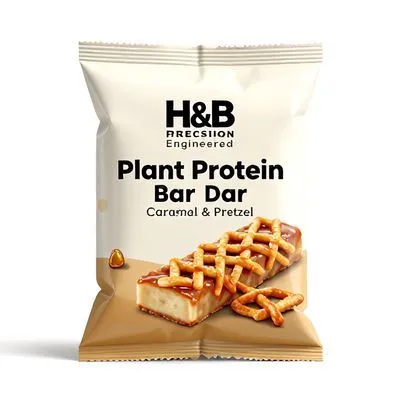 H&B Precision Engineered Plant Protein Bar Caramel & Pretzel