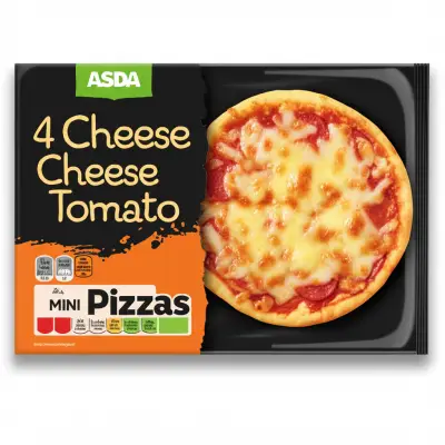 Asda 4 Cheese & Tomato Mini Pizzas