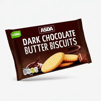 Asda Dark Chocolate Butter Biscuits 125G