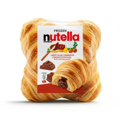 Frozen Nutella Croissant- Crispy Flaky  Croissants With A Nutella Heart