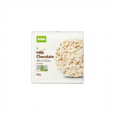 Asda 6 Milk Chocolate Rice Cakes 90G