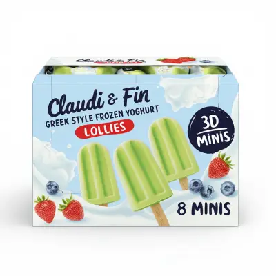 Claudi & Fin Greek Style Frozen Yoghurt Lollies 8 Minis