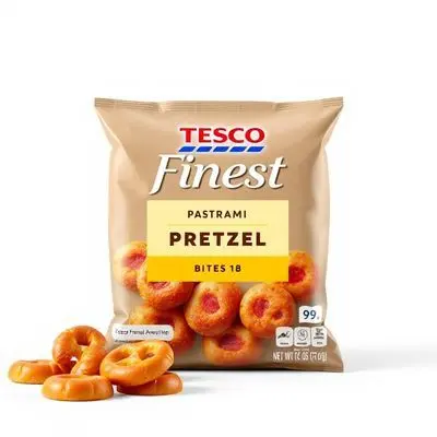 99. Tesco Finest Pastrami Pretzel Bites 290G (Serves 18)