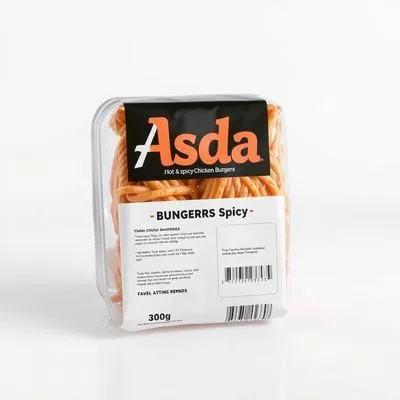 Asda Asda 2 Hot & Spicy Chicken Thigh Burgers 300G