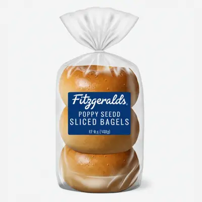 Fitzgeralds Poppy Seeded Sliced Bagels