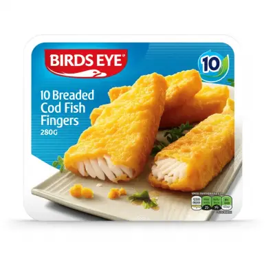 Birds Eye 10 Breaded Cod Fish Fingers 280G
