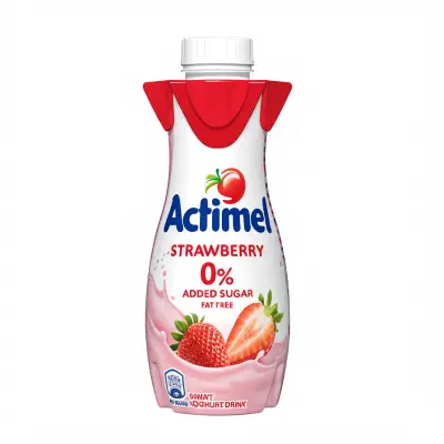 Actimel Strawberry 0% Added Sugar Fat Free Yoghurt Drink