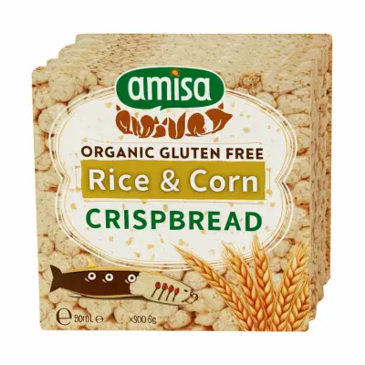Amisa Organic Gluten Free Rice & Corn Crispbread