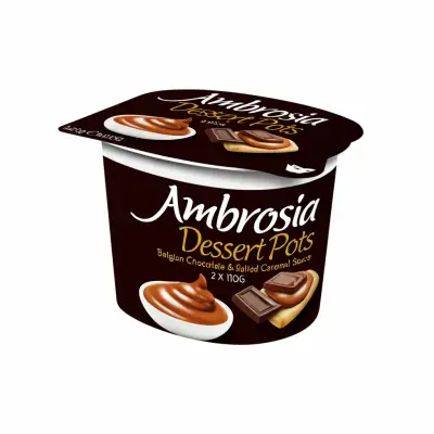 Ambrosia Dessert Pots Belgian Chocolate & Salted Caramel Sauce 2 X 110G (220G)