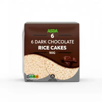 Asda 6 Dark Chocolate Rice Cakes 90G