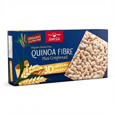 Amisa Organic Gluten Free Quinoa Fibre Plus Crispbread