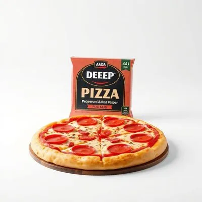 Asda Deep Pan Pepperoni & Red Pepper Pizza 441G