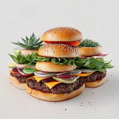 Asda 4 Succulent Reduced Fat Beef Burgers 454G
