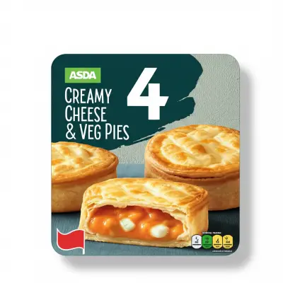 Asda 4 Creamy Cheese & Veg Pies