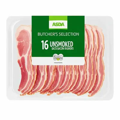 Asda Butcher's Selection 16 Unsmoked Back Bacon Rashers