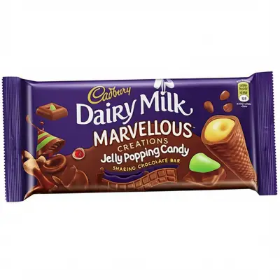 Cadbury Dairy Milk Marvellous Creations Jelly Popping Candy Sharing Chocolate Bar