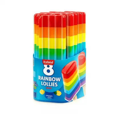 Iceland 8 Rainbow Lollies 304G