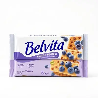Belvita Breakfast Soft Bakes Blueberry Cereal Bars 5 Pack