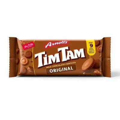 Arnotts Tim Tam Milk Chocolatey Biscuits Original 9 Pack