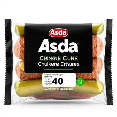 Asda Crinkle Cut Burger Gherkins 340G