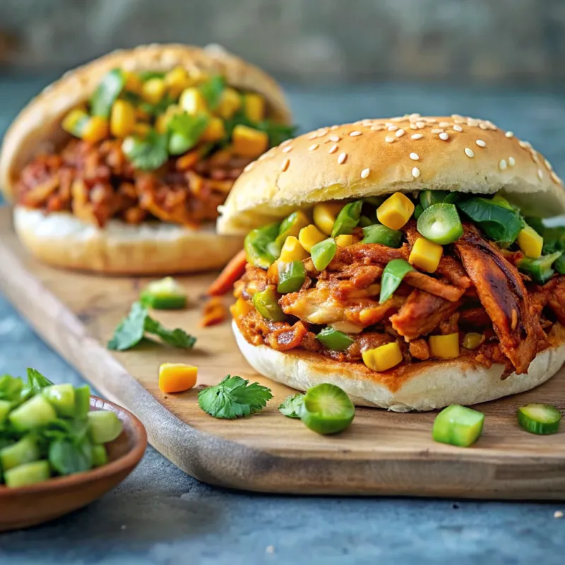 Image of BBQ Pulled Jackfruit with Sweetcorn Salsa