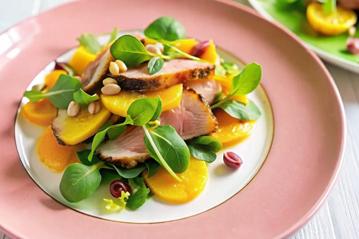 Image of Warm Duck, Orange, Watercress & Hazelnut Salad