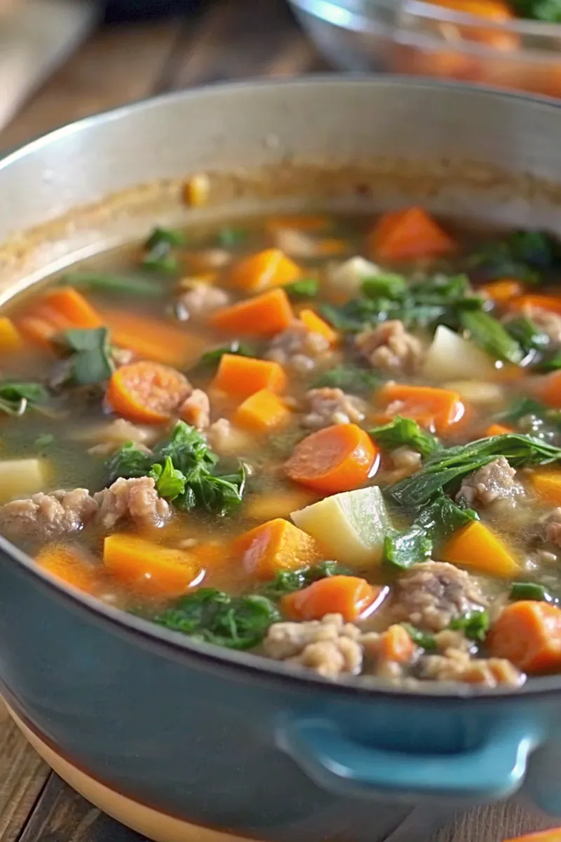 Image of Sausage Kale Sweet Potato Soup