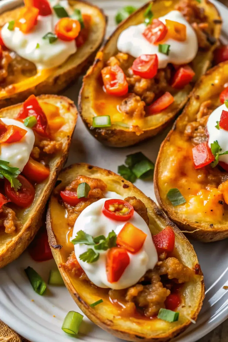Image of Cheeseburger Potato Skins