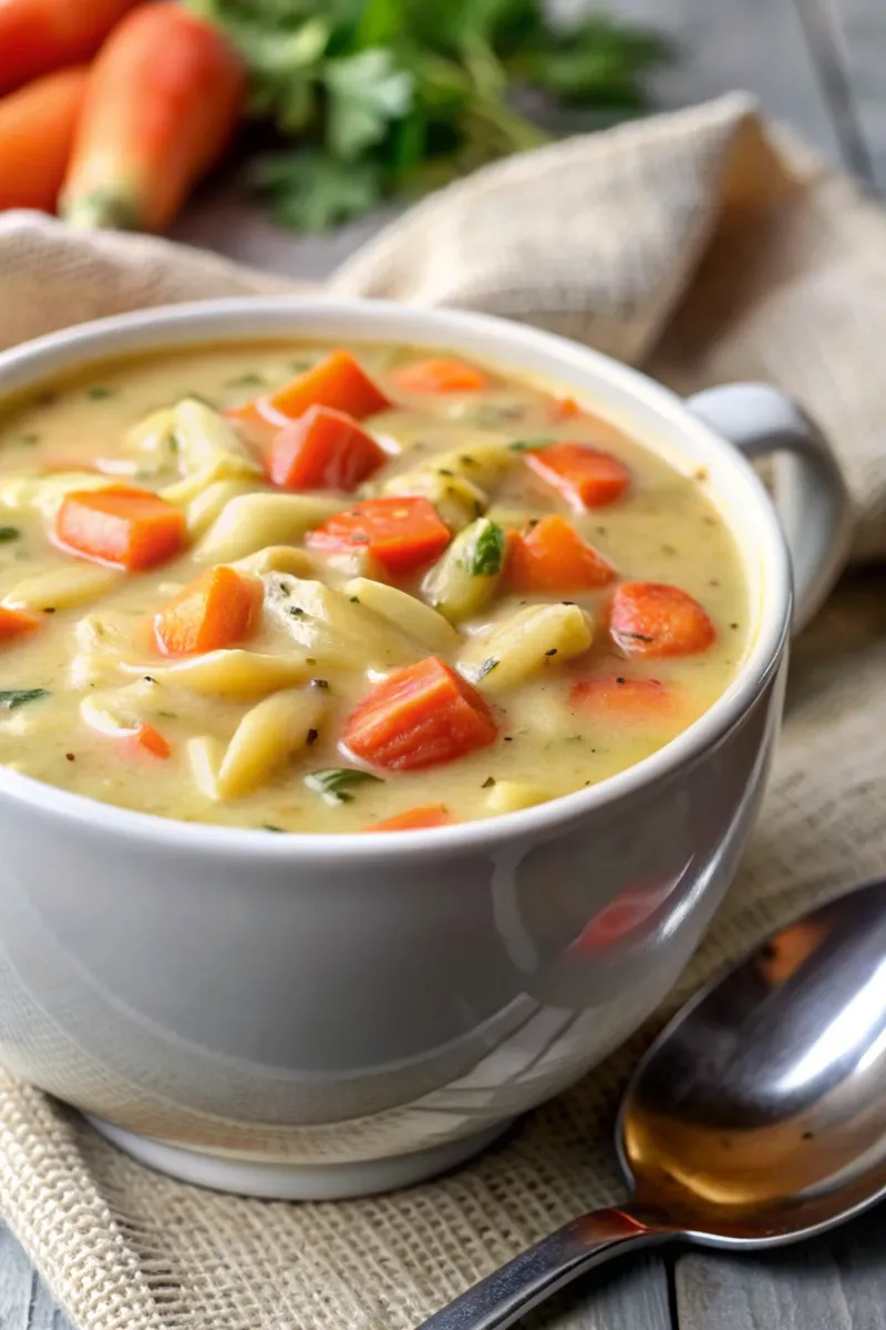 Image of Creamy Vegetable Noodle Soup